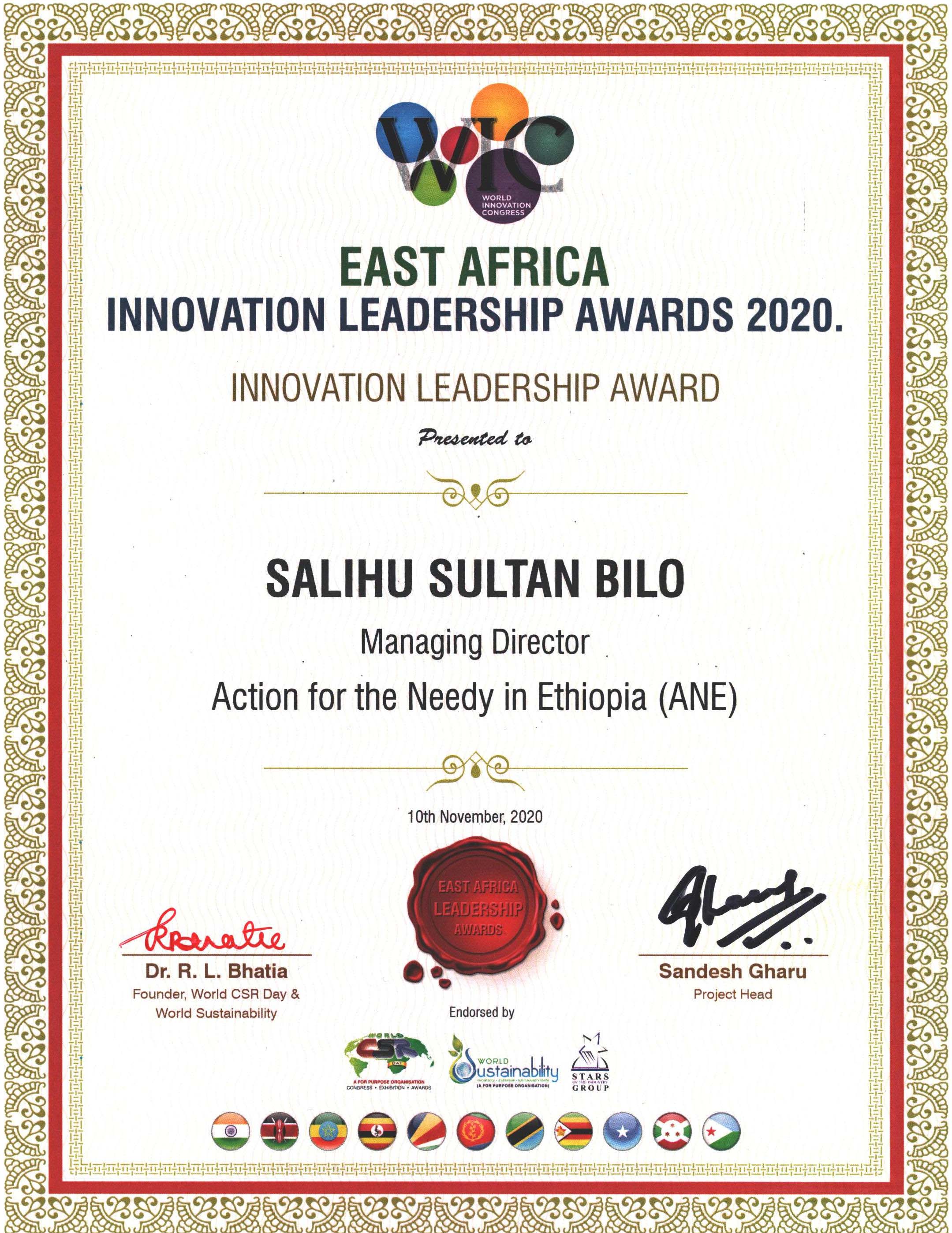 Innovation Leadership Award